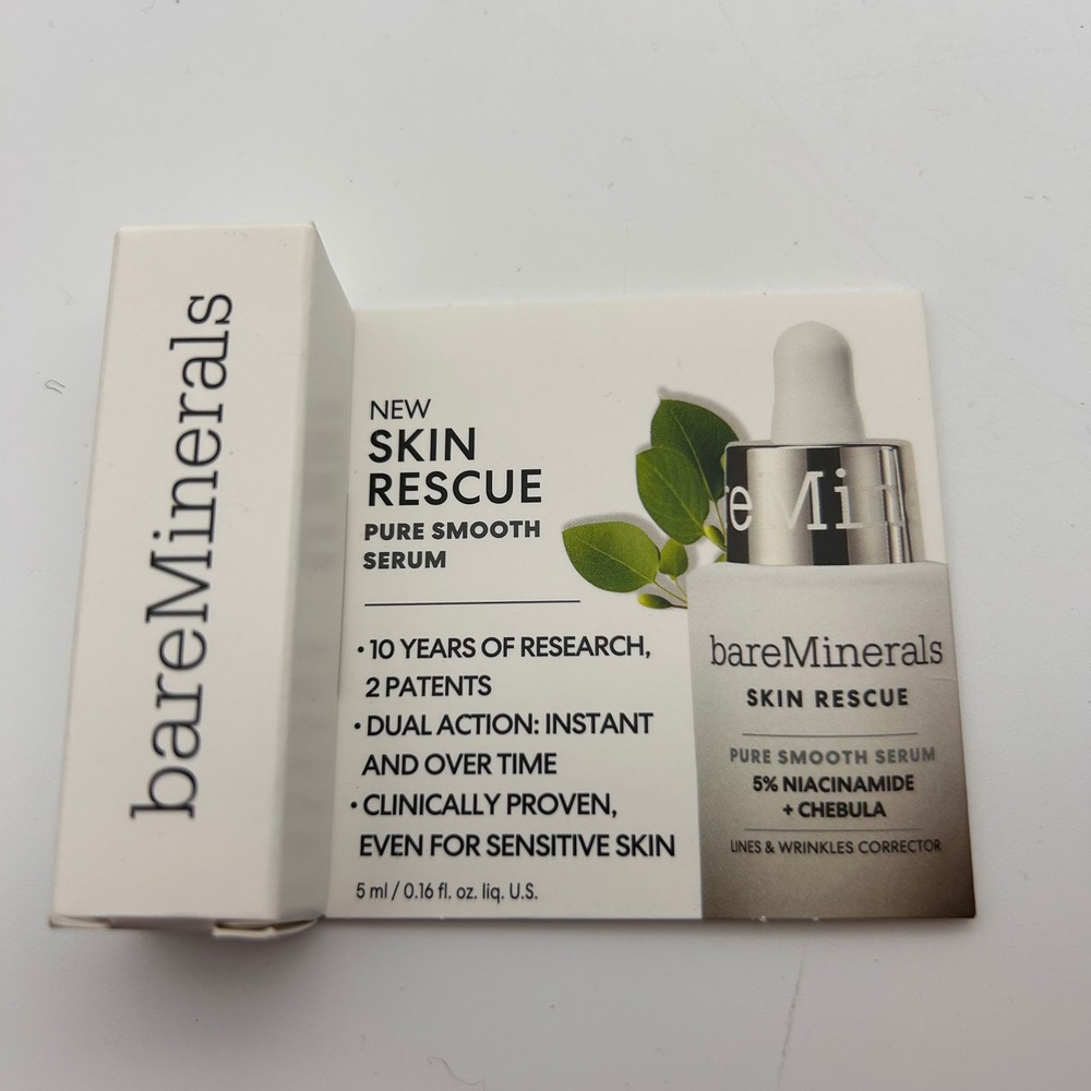 bareMinerals Skin Rescue Pure Smooth Serum 5% Niacinamide Chebula 5ml Travel